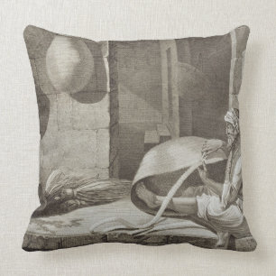The Basket Maker, from Volume II Arts and Trades o Throw Pillow