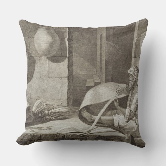 The Basket Maker, from Volume II Arts and Trades o Throw Pillow (Front)