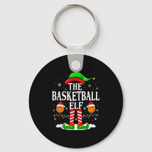 The Basketball Elf Bball Xmas Basketball Christmas Keychain