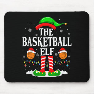 The Basketball Elf Bball Xmas Basketball Christmas Mouse Pad
