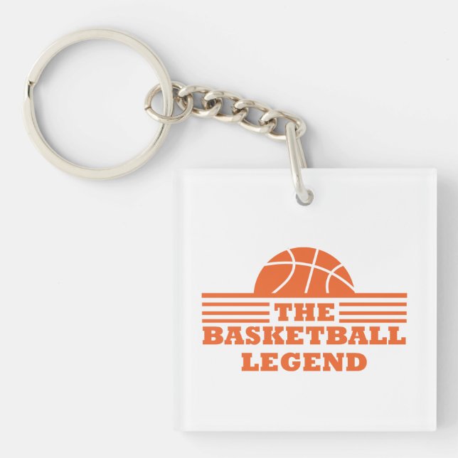 The basketball legend for coach keychain (Front)
