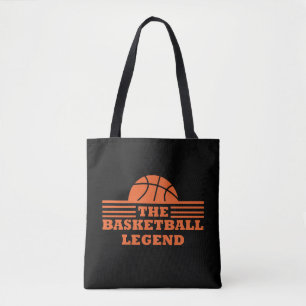 The basketball legend orange ball tote bag