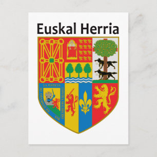 The Basque Country (Euskal Herria) coat of arms, Postcard