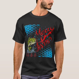 "The Bass Fishing Elf Christmas Family Party" T-Shirt