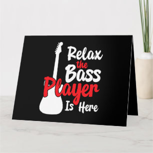 The Bass Player Is Here Electric guitar string ins Card