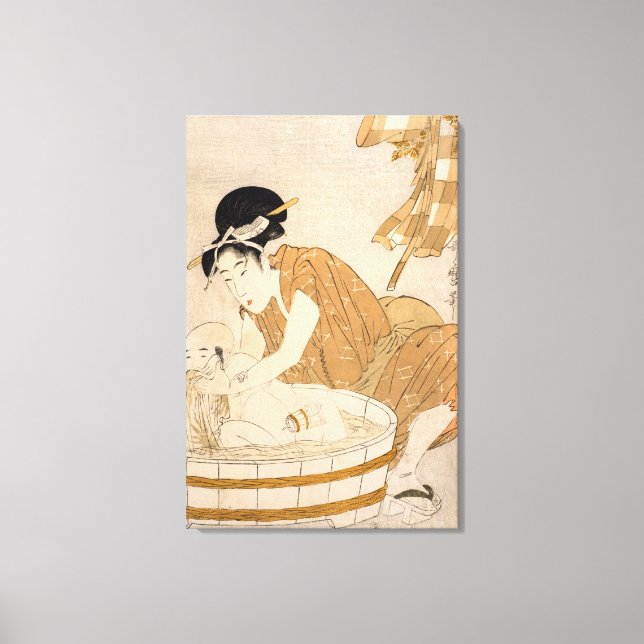 The Bath, Edo period Canvas Print (Front)