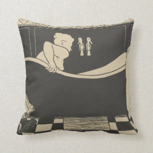 The Bath Le Bain Throw Pillow