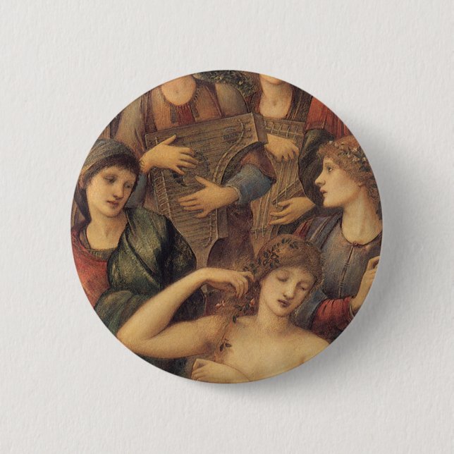 The Bath of Venus by Sir Edward Coley Burne-Jones 2 Inch Round Button (Front)