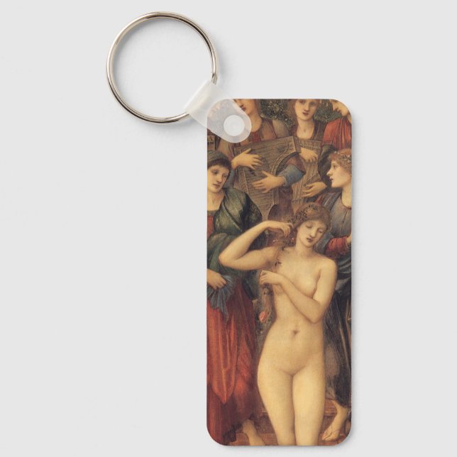 The Bath of Venus by Sir Edward Coley Burne-Jones Keychain (Front)