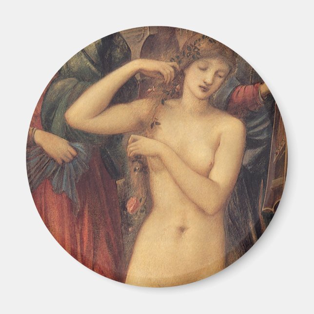 The Bath of Venus by Sir Edward Coley Burne-Jones Magnet (Front)