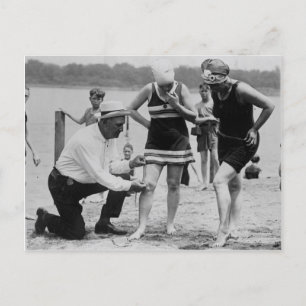 The Bathing Beach Cop Postcard