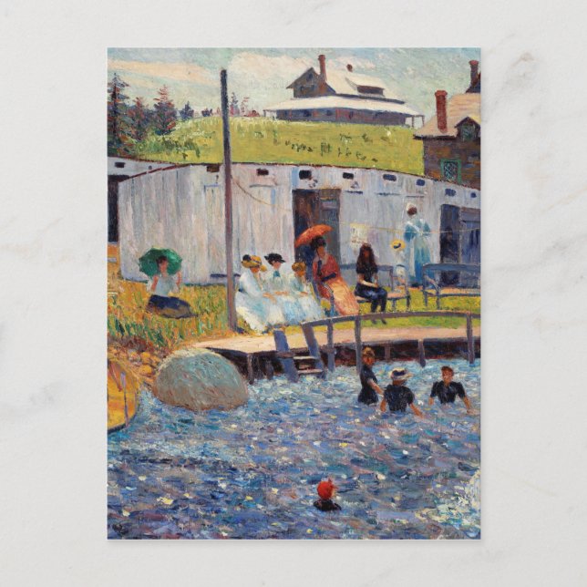 The Bathing Hour by Renoir Impressionist Painting Postcard (Front)