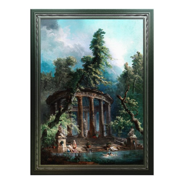 The Bathing Pool by Hubert Robert 2nd Edition Photo Print (Front)
