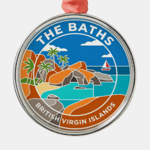 The Baths British Virgin Islands Metal Ornament