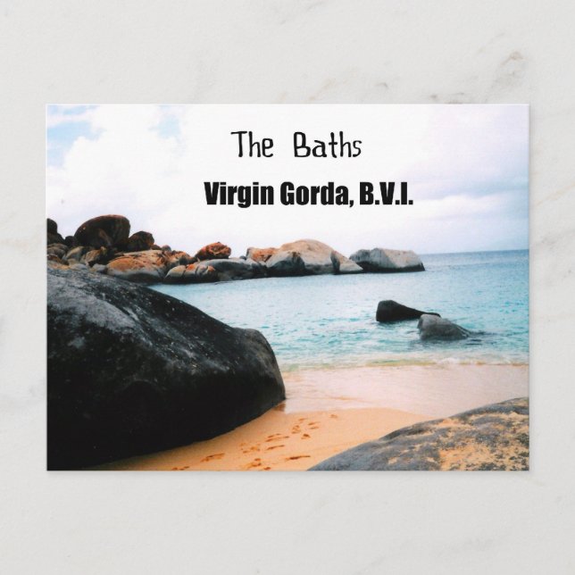 The Baths, Virgin Gorda B.V.I. Postcard (Front)