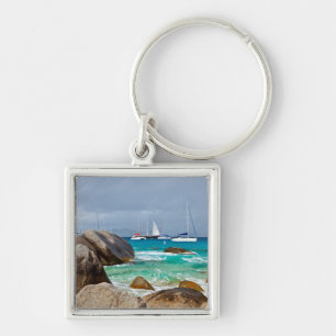 The Baths, Virgin Gorda, British Virgin Islands Keychain