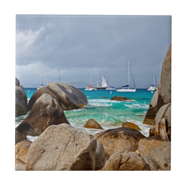 The Baths, Virgin Gorda, British Virgin Islands Tile (Front)