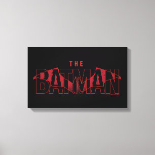 The Batman Bat Overlaid Logo Canvas Print