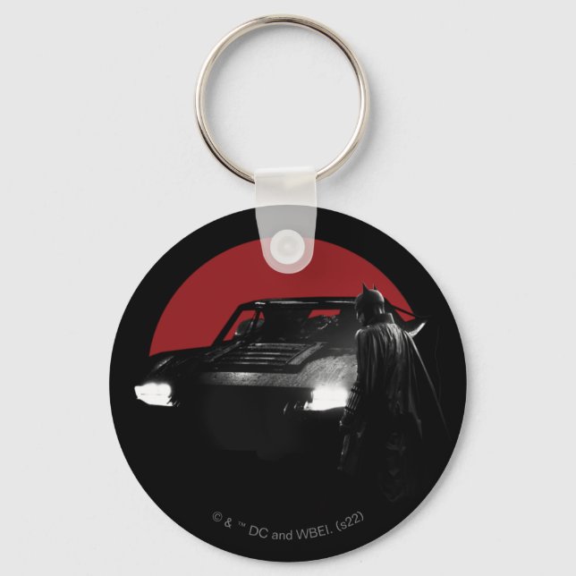 The Batman & Batmobile Graphic Keychain (Front)
