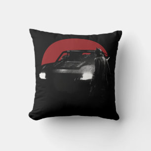 The Batman & Batmobile Graphic Throw Pillow