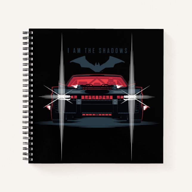 The Batman Batmobile - I Am The Shadows Notebook (Front)