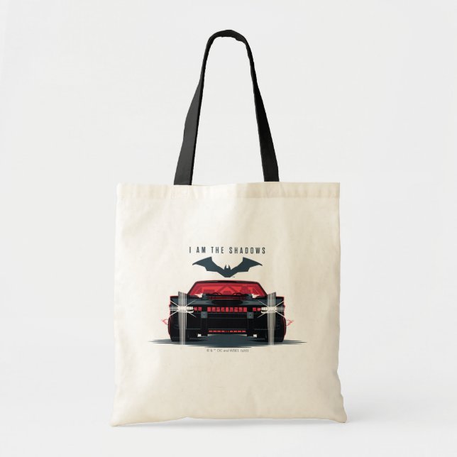 The Batman Batmobile - I Am The Shadows Tote Bag (Front)