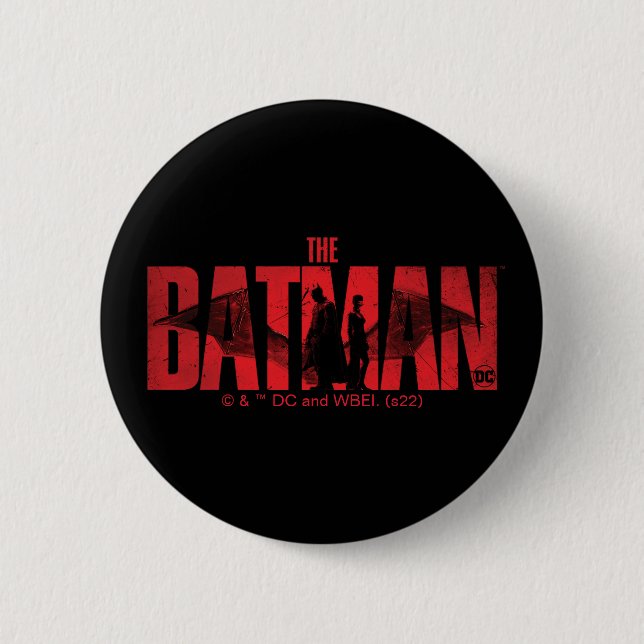 The Batman & Catwoman Logo 2 Inch Round Button (Front)