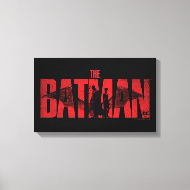 The Batman & Catwoman Logo Canvas Print (Front)
