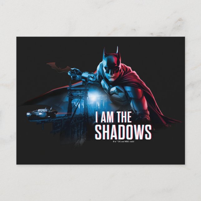 The Batman Character Graphic - I Am The Shadows Postcard (Front)
