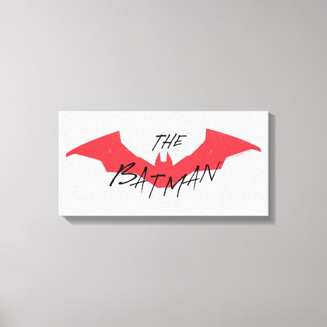 The Batman Handwritten Bat Logo Canvas Print (Front)