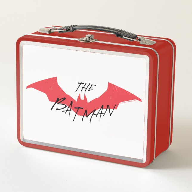 The Batman Handwritten Bat Logo Metal Lunch Box (Front)