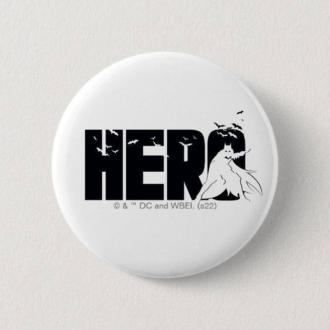 The Batman "Hero" Graphic 2 Inch Round Button (Front)