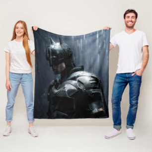The Batman in the Rain Fleece Blanket