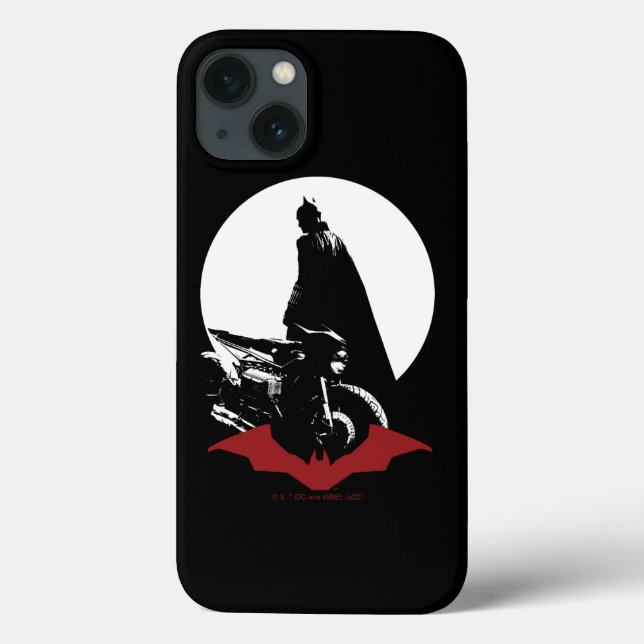 The Batman Motorcycle Silhouette Case-Mate iPhone Case (Back)