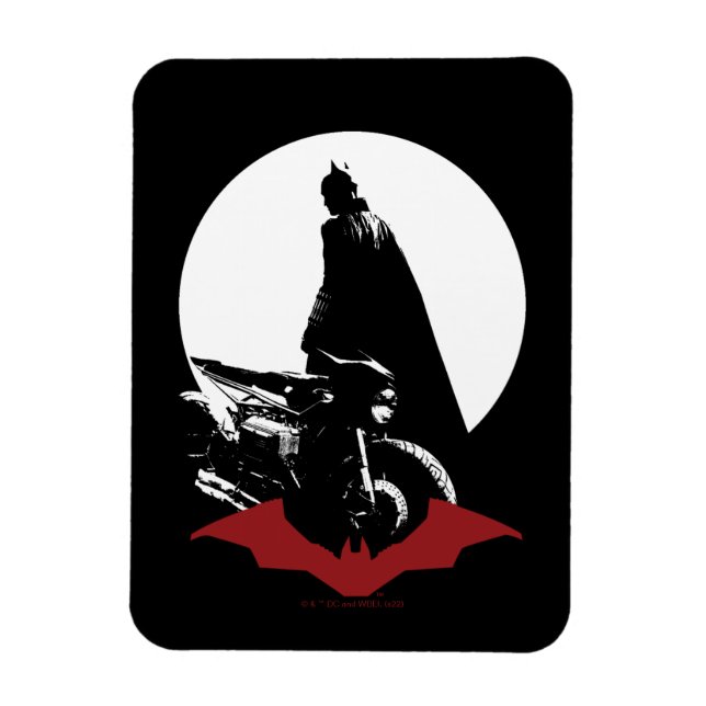 The Batman Motorcycle Silhouette Magnet (Vertical)