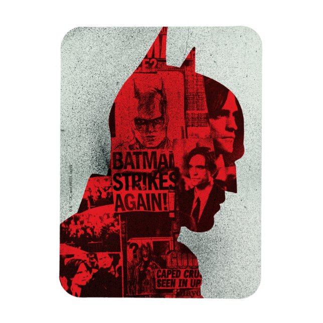 The Batman Newspaper Silhouette Magnet (Vertical)
