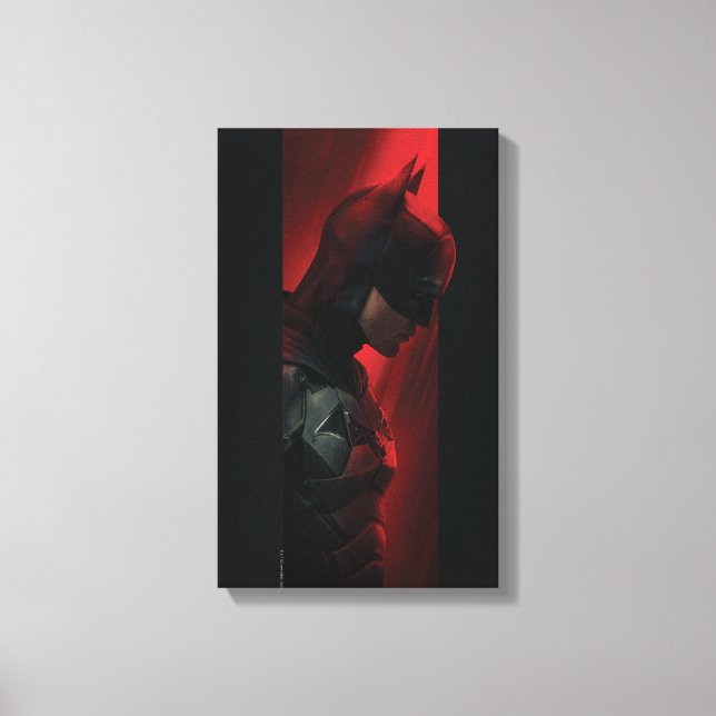 The Batman Red Bar Profile Canvas Print (Front)