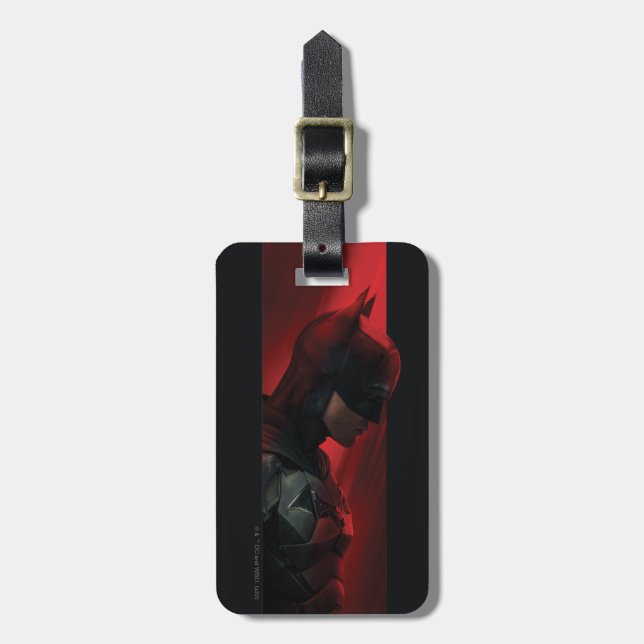 The Batman Red Bar Profile Luggage Tag (Front Vertical)