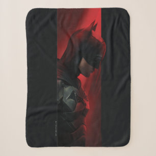 The Batman Red Bar Profile Sherpa Blanket