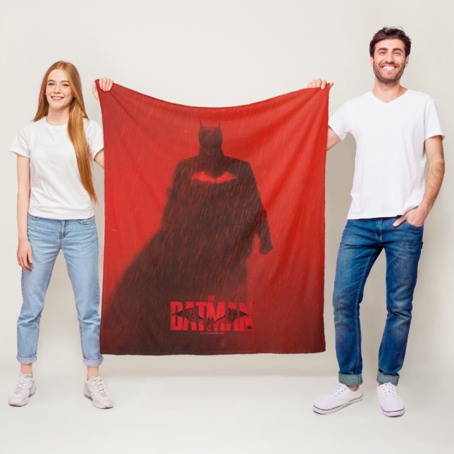 The Batman Red Rain Theatrical Poster Graphic Fleece Blanket (In Situ)
