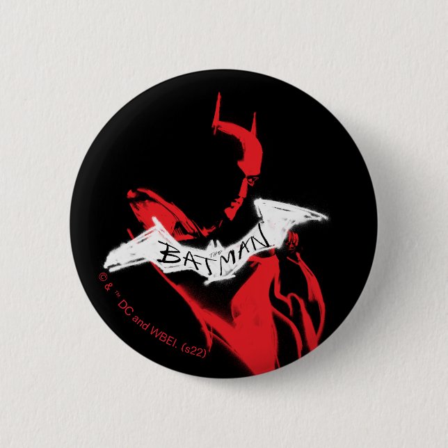 The Batman Spraypaint Outline 2 Inch Round Button (Front)