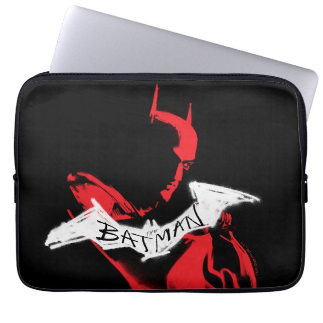 The Batman Spraypaint Outline Laptop Sleeve (Front)