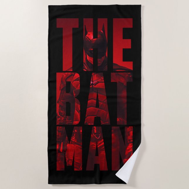 The Batman Typography Cutout Beach Towel (Front)