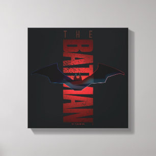 The Batman Vertical Logo Canvas Print