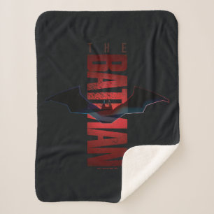 The Batman Vertical Logo Sherpa Blanket