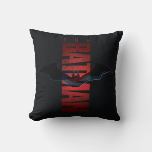 The Batman Vertical Logo Throw Pillow
