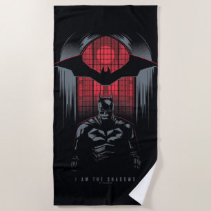 The Batman Window Pane Outline Beach Towel