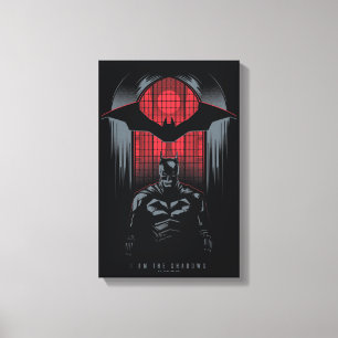 The Batman Window Pane Outline Canvas Print
