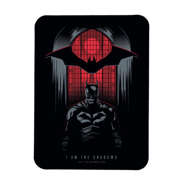 The Batman Window Pane Outline Magnet (Vertical)