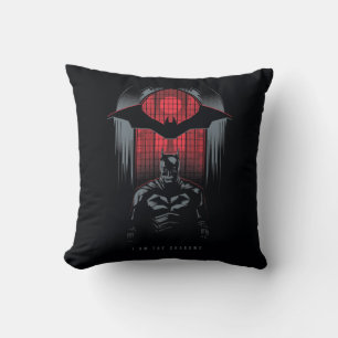 The Batman Window Pane Outline Throw Pillow